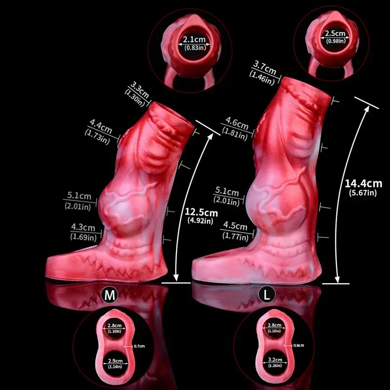 4.9 / 5.6 IN Ejaculating Fantasy Knot Sleeve Open Head Penis Extension 1 4.9 / 5.6 IN Ejaculating Fantasy Knot Sleeve Open Head Penis Extension 1