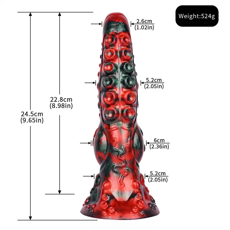9.6 IN Tentacle Knot Dildo Soft Silicone Alien Adult Toy 1 9.6 IN Tentacle Knot Dildo Soft Silicone Alien Adult Toy 1