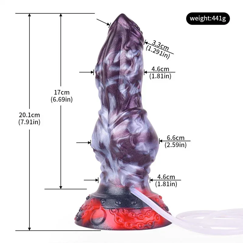7.9 IN Ejaculating Dog Dildo Large Knot Squirting Sex Toy 1 7.9 IN Ejaculating Dog Dildo Large Knot Squirting Sex Toy 1
