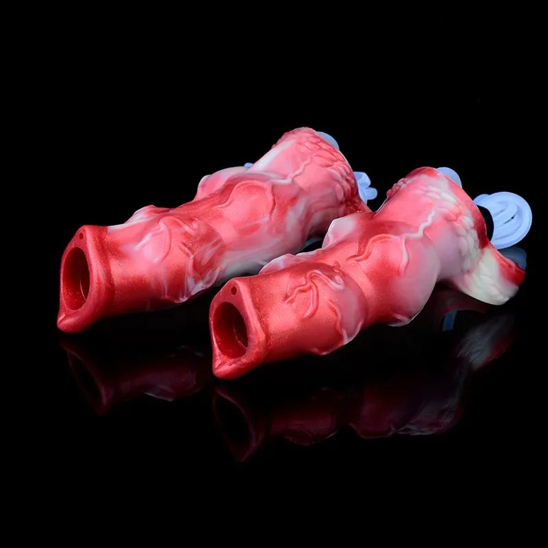 5 / 5.9 IN Ejaculating Double Knots Penis Sleeve Fantasy Cock Extender 17 5 / 5.9 IN Ejaculating Double Knots Penis Sleeve Fantasy Cock Extender 17