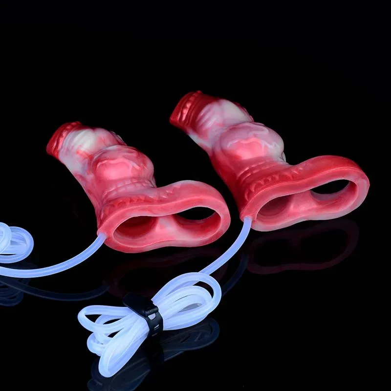 4.9 / 5.6 IN Ejaculating Fantasy Knot Sleeve Open Head Penis Extension 16 4.9 / 5.6 IN Ejaculating Fantasy Knot Sleeve Open Head Penis Extension 16