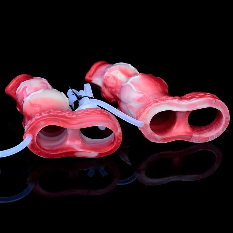 5 / 5.9 IN Ejaculating Double Knots Penis Sleeve Fantasy Cock Extender 18 5 / 5.9 IN Ejaculating Double Knots Penis Sleeve Fantasy Cock Extender 18