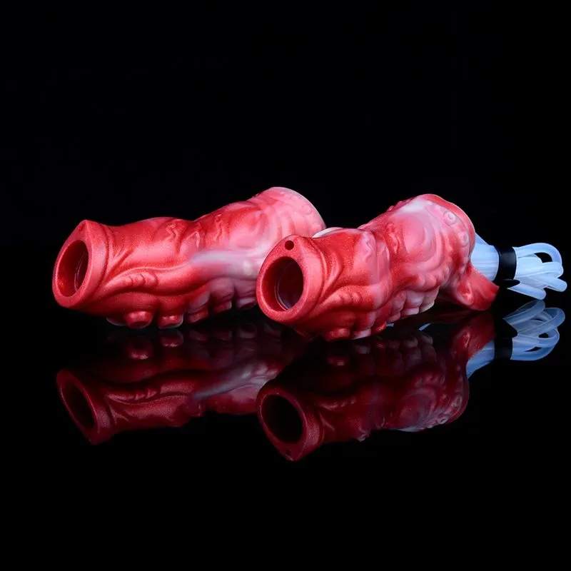 4.9 / 5.5 IN Ejaculating Tentacle Penis Extension Silicone Cock Sleeve 13 4.9 / 5.5 IN Ejaculating Tentacle Penis Extension Silicone Cock Sleeve 13