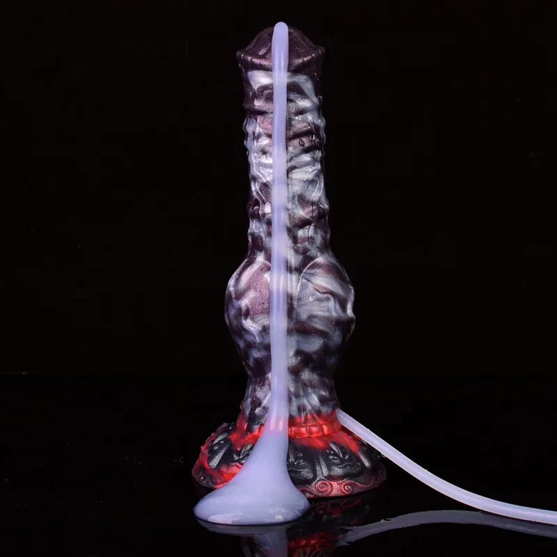 8.5 IN Ejaculating Horse Knot Dildo Silicone Equine Sex Toy 10 8.5 IN Ejaculating Horse Knot Dildo Silicone Equine Sex Toy 10
