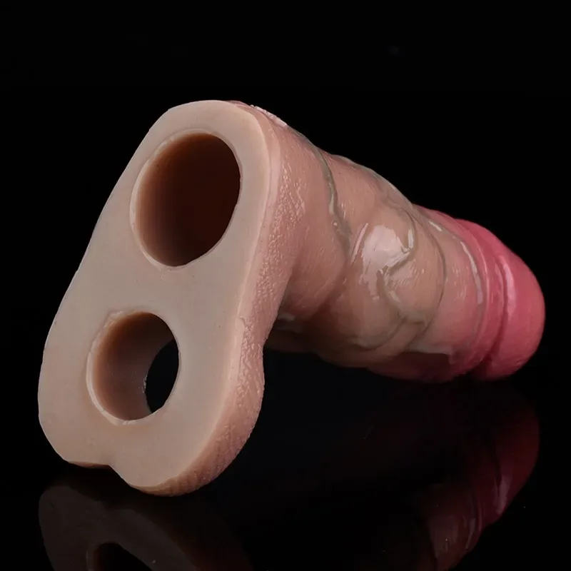 5 IN Knotted Sheath Realistic Textured Penis Extension 5 5 IN Knotted Sheath Realistic Textured Penis Extension 5