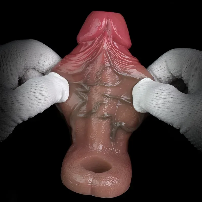 4.9 IN Real Feel Penis Extension Soft Silicone Men Cock Sheath 9 4.9 IN Real Feel Penis Extension Soft Silicone Men Cock Sheath 9