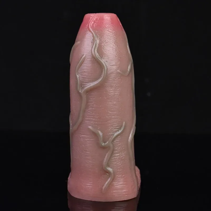 5.4 IN Open Head Cock Sleeve Textured Penis Extension 5 5.4 IN Open Head Cock Sleeve Textured Penis Extension 5