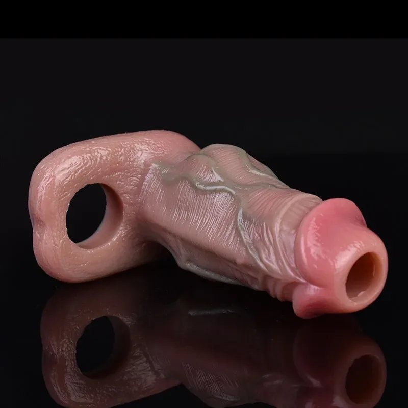 5.3 IN Knot Cock Sleeve Silicone Realistic Penis Sheath 6 5.3 IN Knot Cock Sleeve Silicone Realistic Penis Sheath 6