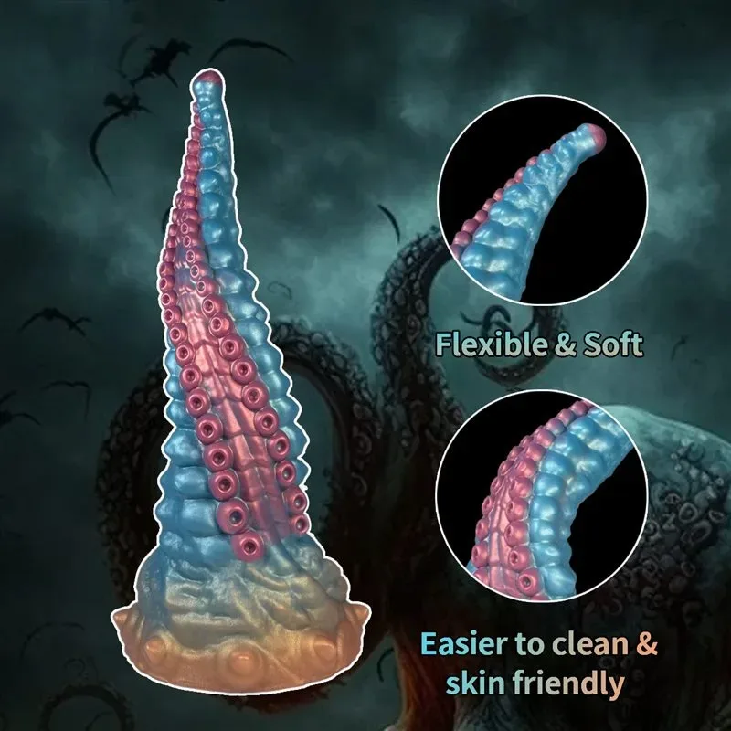 10 Inch Fantasy Tentacle Dildo Soft Bendable Octopus Anal Toy 3 10 Inch Fantasy Tentacle Dildo Soft Bendable Octopus Anal Toy 3