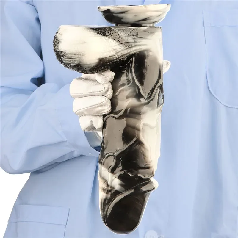 10 Inch Long 2.5 Inch Wide Large Thickness Black-and-White PVC Dildo 9 10 Inch Long 2.5 Inch Wide Large Thickness Black-and-White PVC Dildo 9