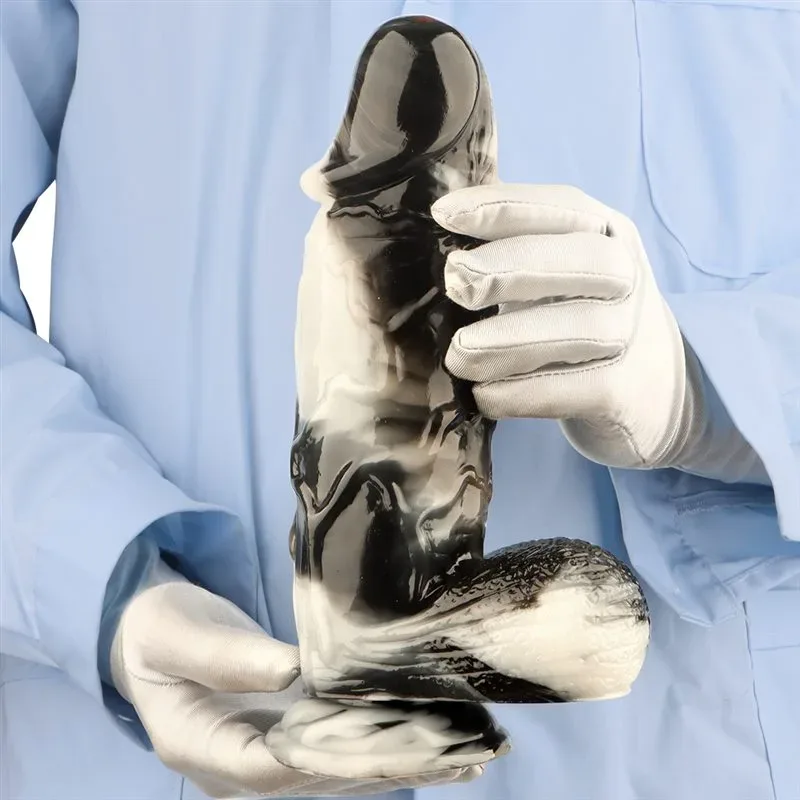 10 Inch Long 2.5 Inch Wide Large Thickness Black-and-White PVC Dildo 7 10 Inch Long 2.5 Inch Wide Large Thickness Black-and-White PVC Dildo 7