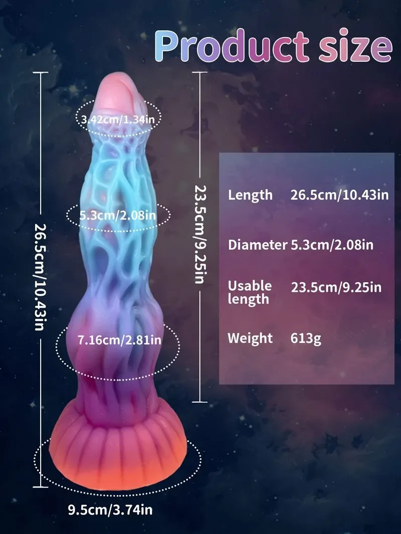 10.5 Inch Glow In The Dark Unique Dildo Fantasy Knot Anal Toy 1 10.5 Inch Glow In The Dark Unique Dildo Fantasy Knot Anal Toy 1