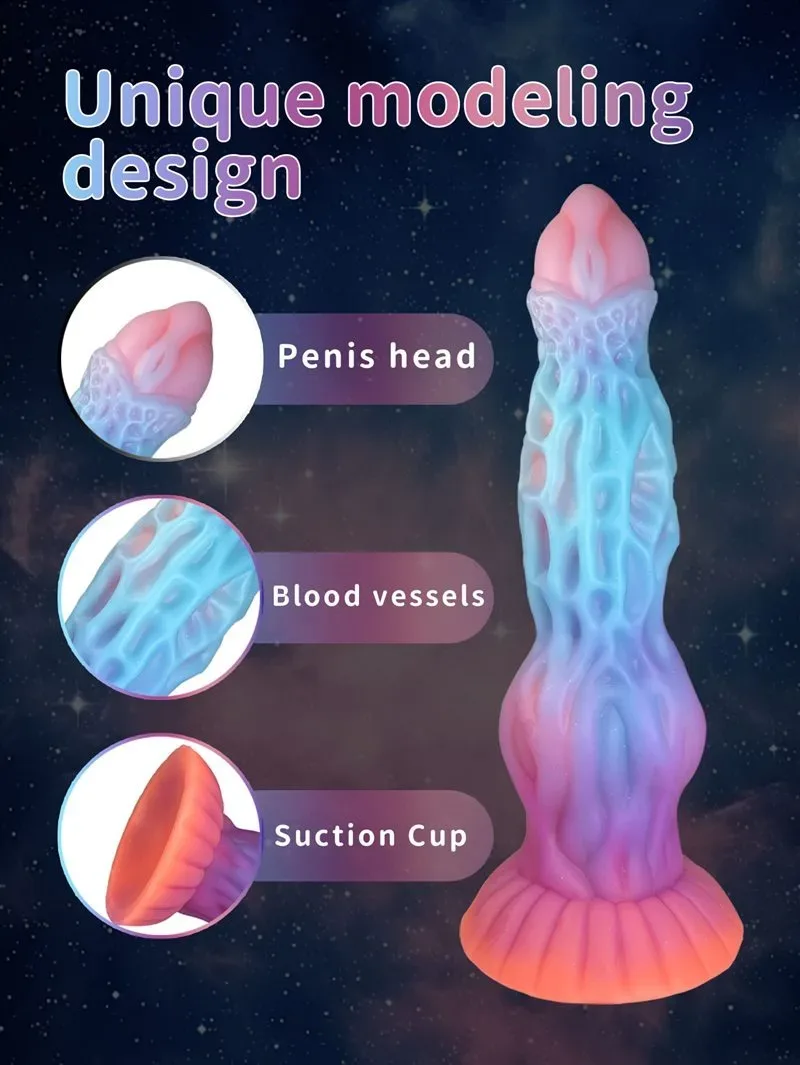 10.5 Inch Glow In The Dark Unique Dildo Fantasy Knot Anal Toy 2 10.5 Inch Glow In The Dark Unique Dildo Fantasy Knot Anal Toy 2
