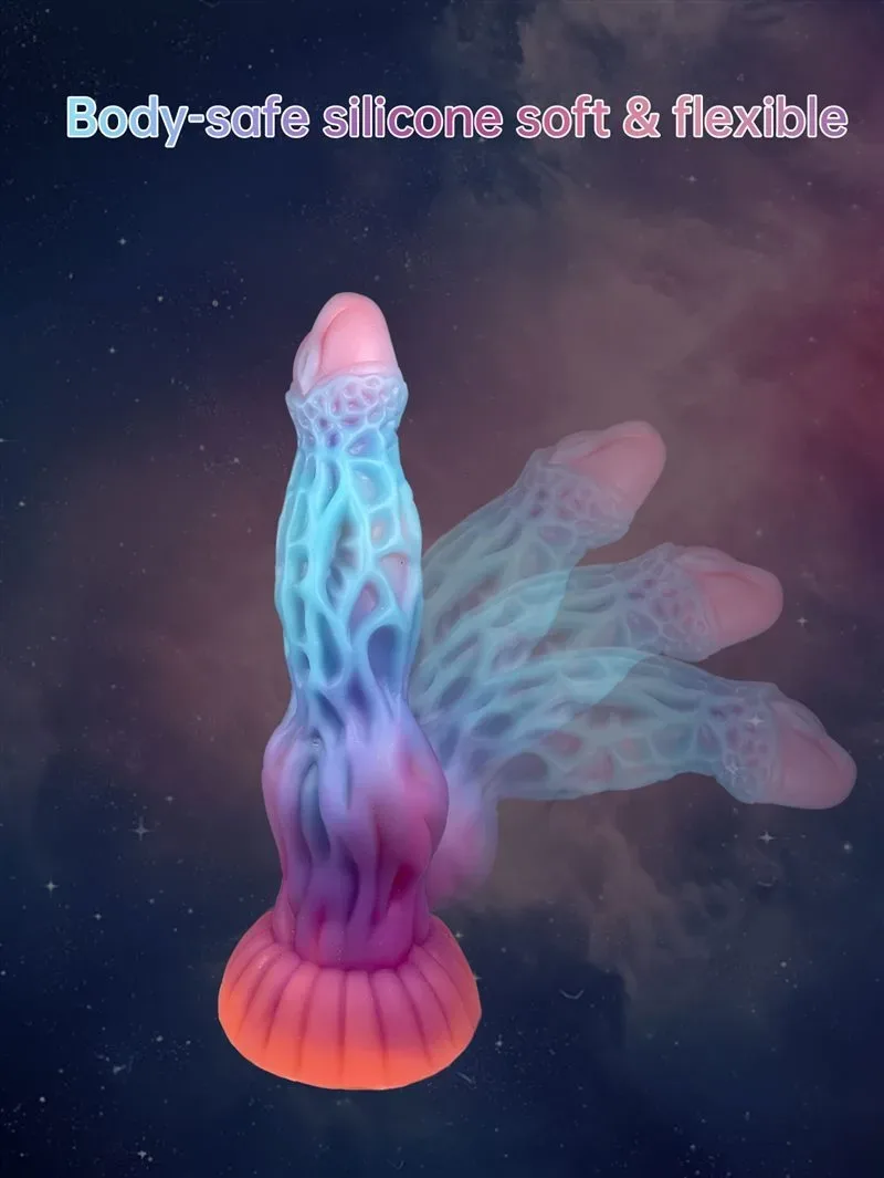 10.5 Inch Glow In The Dark Unique Dildo Fantasy Knot Anal Toy 3 10.5 Inch Glow In The Dark Unique Dildo Fantasy Knot Anal Toy 3