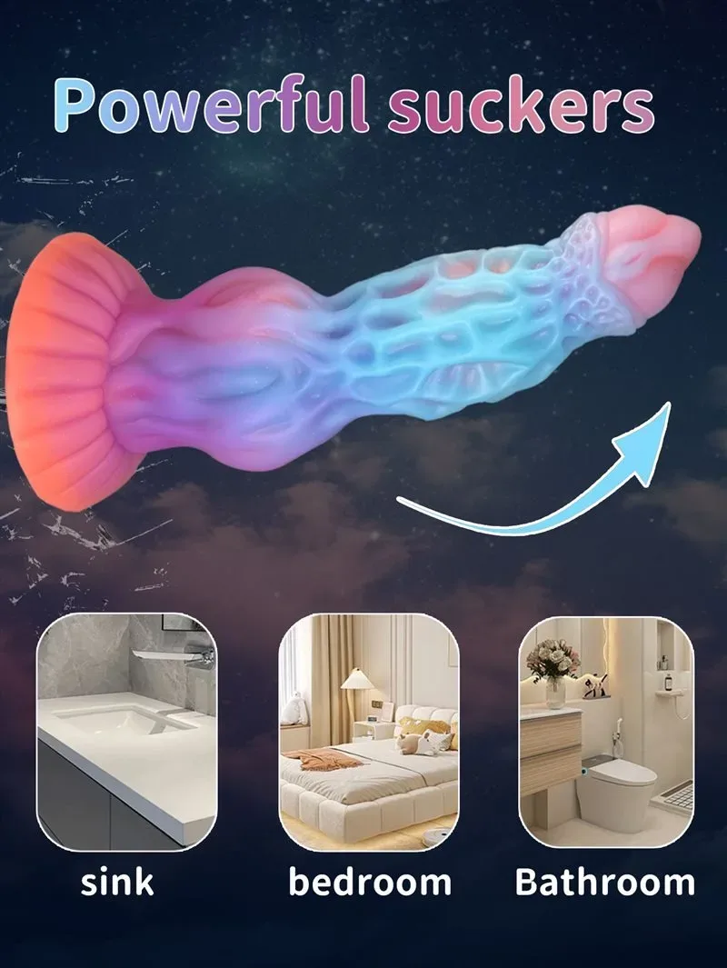 10.5 Inch Glow In The Dark Unique Dildo Fantasy Knot Anal Toy 6 10.5 Inch Glow In The Dark Unique Dildo Fantasy Knot Anal Toy 6