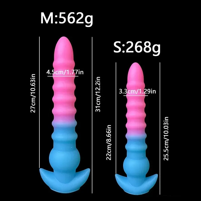 10/12 Inch Fantasy Anal Dildo Deep Spiral Butt Plug 1 10/12 Inch Fantasy Anal Dildo Deep Spiral Butt Plug 1