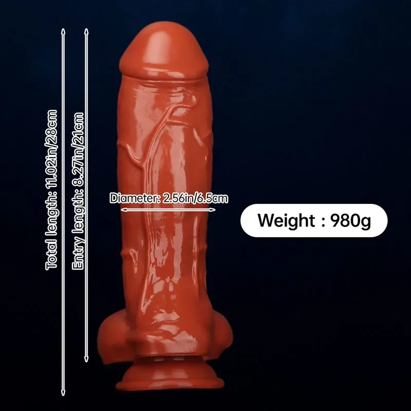 11 IN Long 2.5 IN Wide Big Brown Roud Headed Lifelike PVC Dildo 1 11 IN Long 2.5 IN Wide Big Brown Roud Headed Lifelike PVC Dildo 1