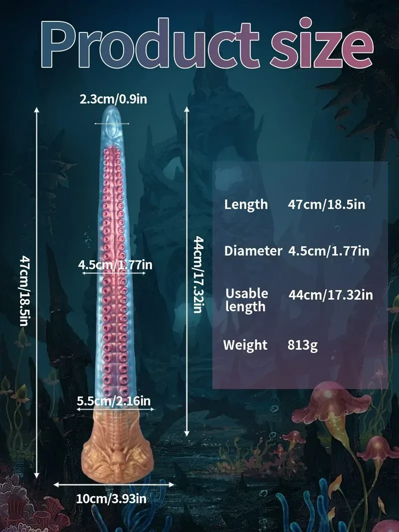 18.7 Inch Extra Long Tentacle Anal Plug Fantasy Octopus Dildo 1 18.7 Inch Extra Long Tentacle Anal Plug Fantasy Octopus Dildo 1