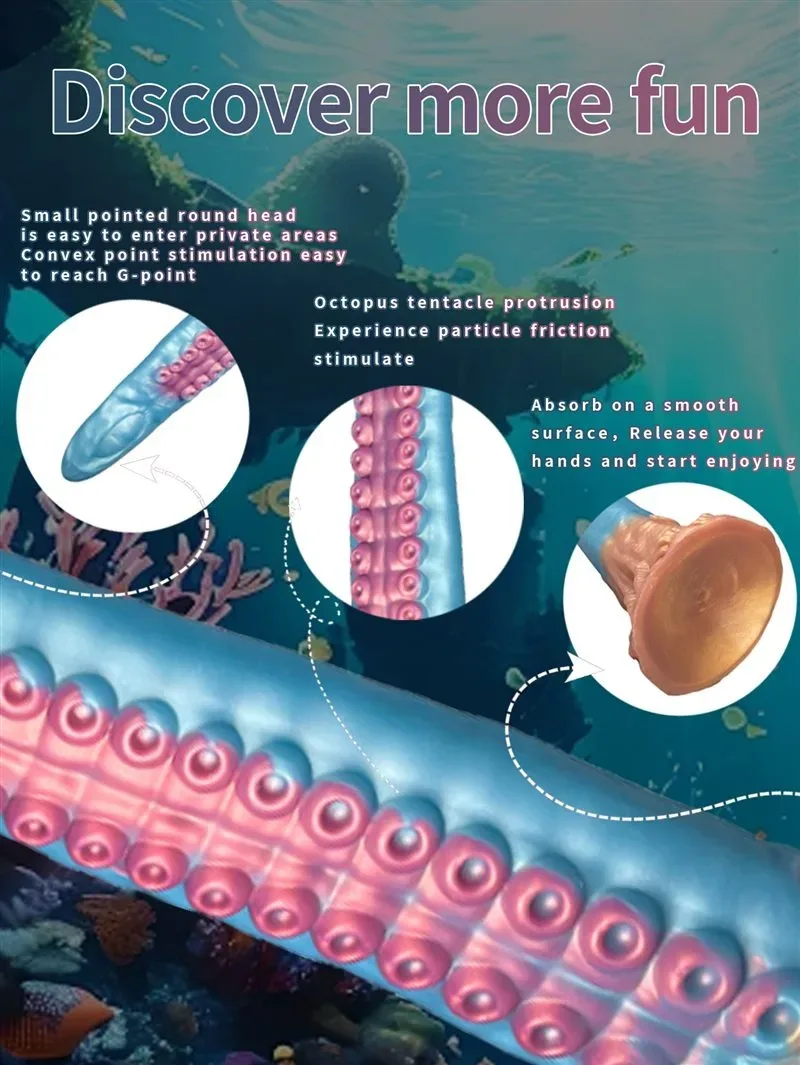 18.7 Inch Extra Long Tentacle Anal Plug Fantasy Octopus Dildo 3 18.7 Inch Extra Long Tentacle Anal Plug Fantasy Octopus Dildo 3