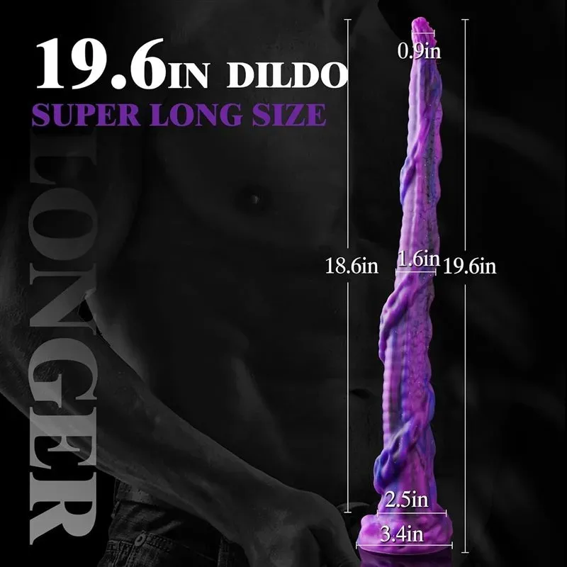 19.5 Inch Super Long Fantasy Dragon Anal Stretching Dildo 1 19.5 Inch Super Long Fantasy Dragon Anal Stretching Dildo 1