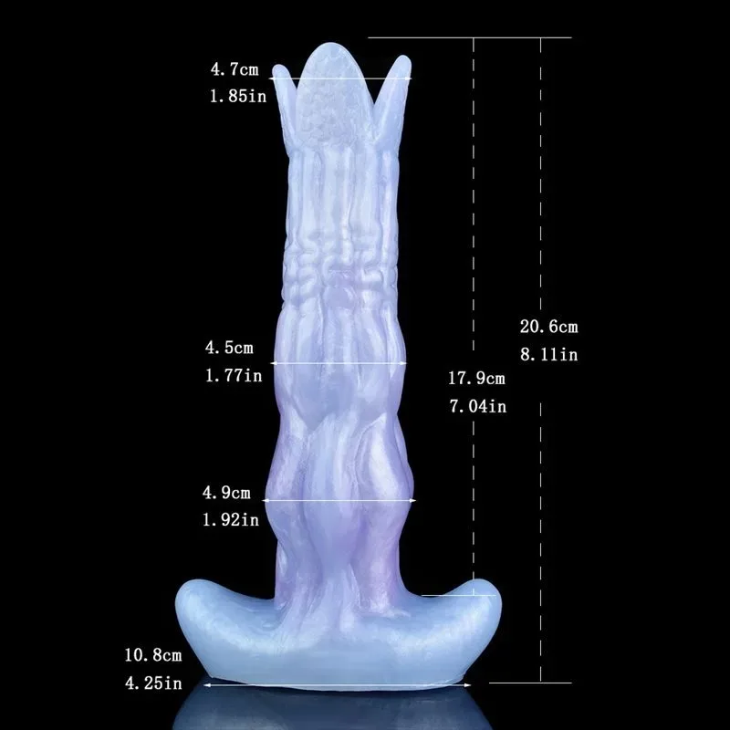 8 Inch Blue Alien Egg-Laying Dildo Silicone Ovipositor Sex Toy 1 8 Inch Blue Alien Egg-Laying Dildo Silicone Ovipositor Sex Toy 1