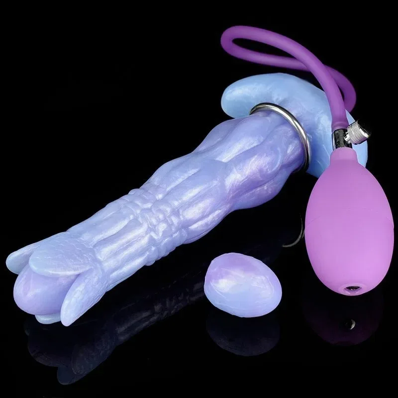 8 Inch Blue Alien Egg-Laying Dildo Silicone Ovipositor Sex Toy 3 8 Inch Blue Alien Egg-Laying Dildo Silicone Ovipositor Sex Toy 3
