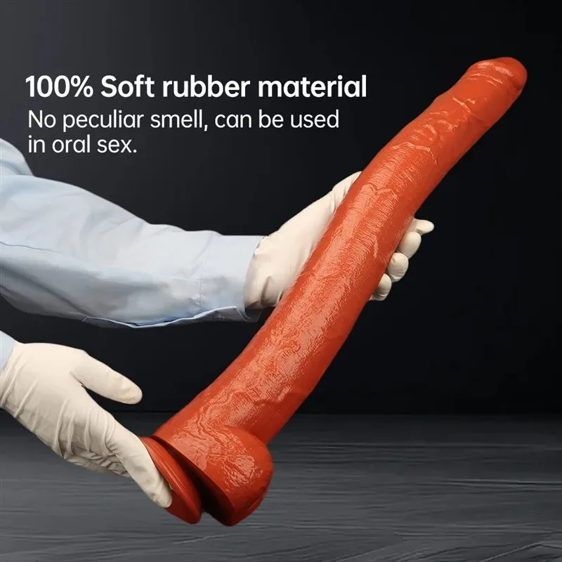 22.5 IN Super Long 2.5 IN Wide Brown Flexible PVC Dildo 2 22.5 IN Super Long 2.5 IN Wide Brown Flexible PVC Dildo 2