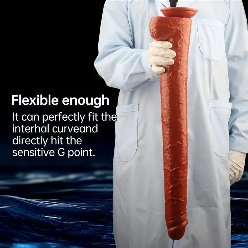 22.5 IN Super Long 2.5 IN Wide Brown Flexible PVC Dildo 4 22.5 IN Super Long 2.5 IN Wide Brown Flexible PVC Dildo 4