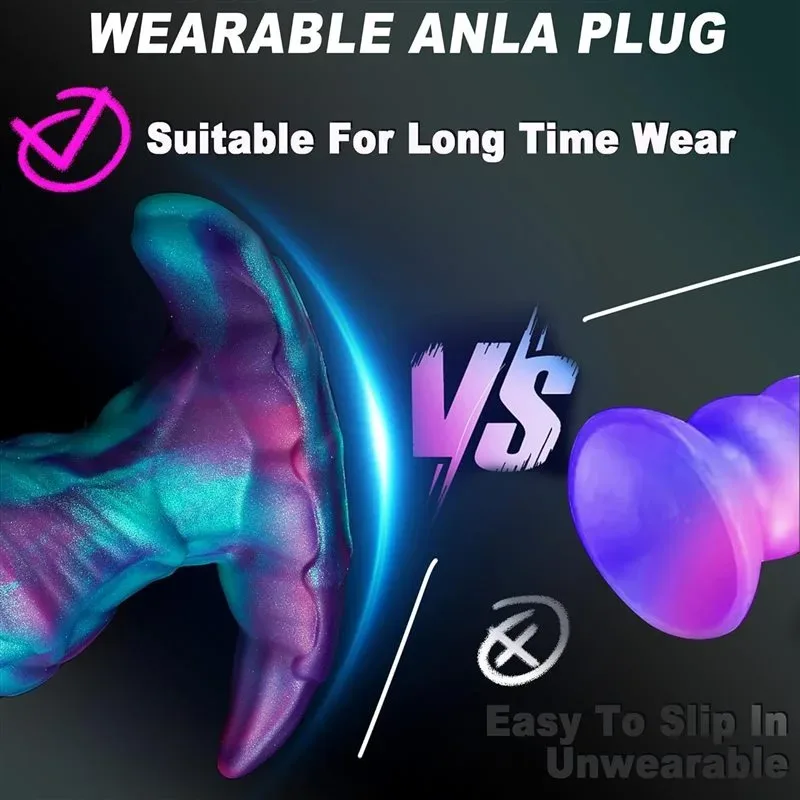 5.5/6.5/7.5 Inch Wearable Fantasy Tapered Tip Anal Plug 5 5.5/6.5/7.5 Inch Wearable Fantasy Tapered Tip Anal Plug 5