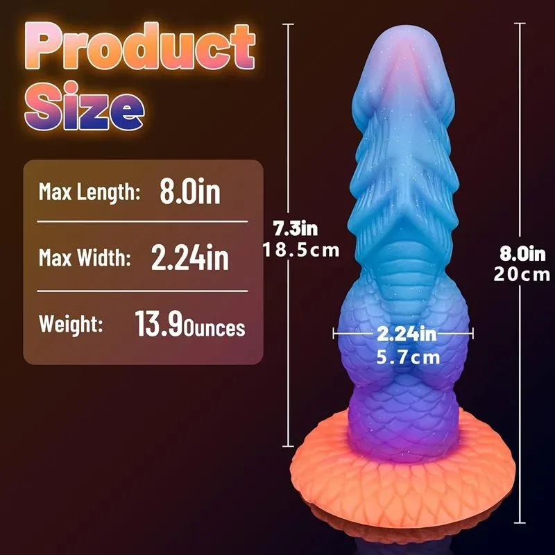 7.5 Inch Fantasy Dragon Knot Dildo Luminous Exotic Sex Toy 1 7.5 Inch Fantasy Dragon Knot Dildo Luminous Exotic Sex Toy 1