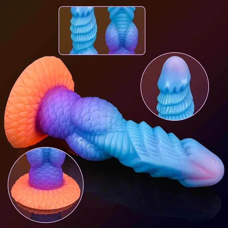 7.5 Inch Fantasy Dragon Knot Dildo Luminous Exotic Sex Toy 4 7.5 Inch Fantasy Dragon Knot Dildo Luminous Exotic Sex Toy 4