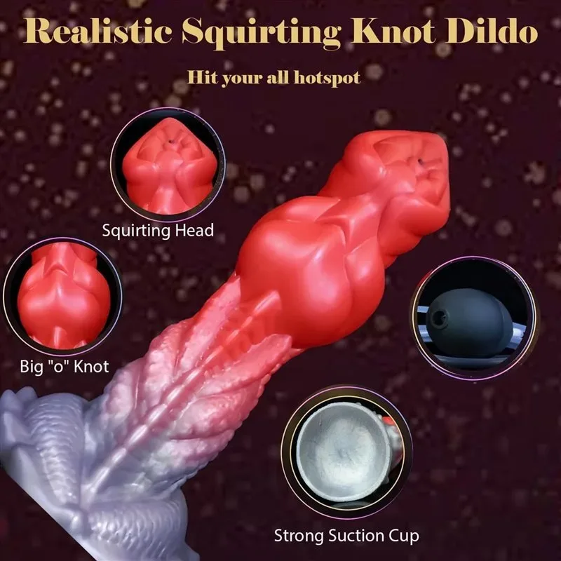 7.5 Inch Fantasy Squirting Dragon Knot Dildo Ejaculating Sex Toy 4 7.5 Inch Fantasy Squirting Dragon Knot Dildo Ejaculating Sex Toy 4