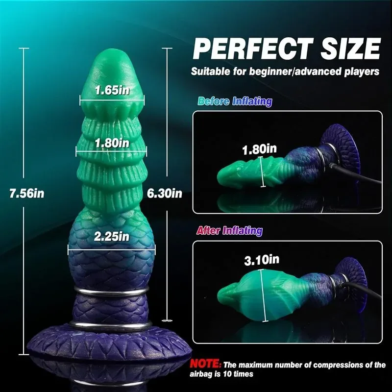 7.5 Inch Inflatable Fantasy Monster Dildo Anal Plug 1 7.5 Inch Inflatable Fantasy Monster Dildo Anal Plug 1