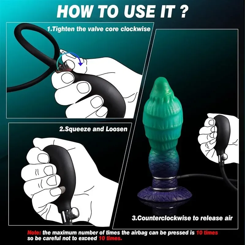 7.5 Inch Inflatable Fantasy Monster Dildo Anal Plug 5 7.5 Inch Inflatable Fantasy Monster Dildo Anal Plug 5