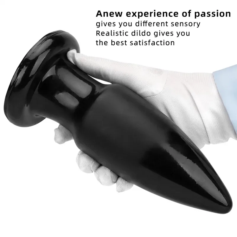 8.5 Inch Black Tapered Thickness Smooth Butt Plug 4 8.5 Inch Black Tapered Thickness Smooth Butt Plug 4