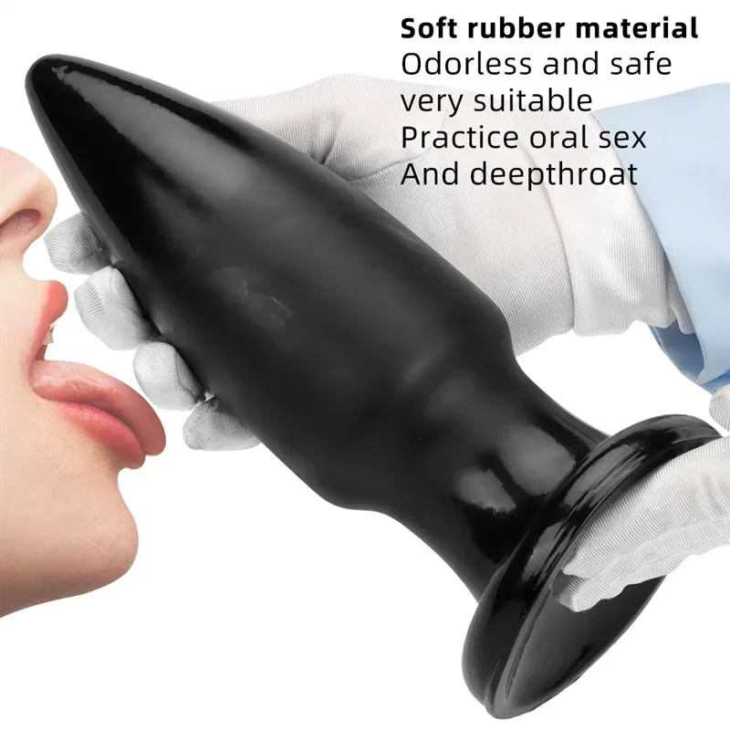 8.5 Inch Black Tapered Thickness Smooth Butt Plug 3 8.5 Inch Black Tapered Thickness Smooth Butt Plug 3