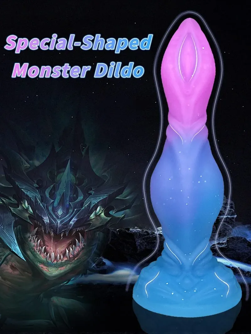 8.5 Inch Fantasy Tapered Head Exciting Monster Knot Dildo Toy 2 8.5 Inch Fantasy Tapered Head Exciting Monster Knot Dildo Toy 2