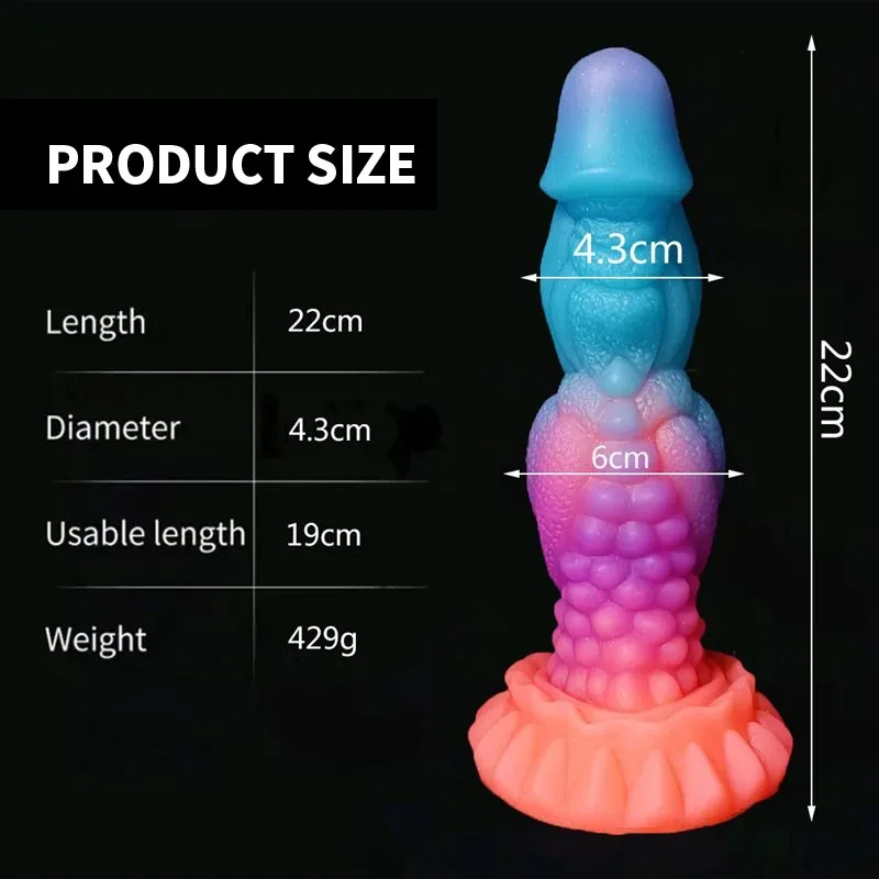 8.5 Inch Glow in the Dark Dragon Knot Dildo Real Feeling Exotic Sex Toy 1 8.5 Inch Glow in the Dark Dragon Knot Dildo Real Feeling Exotic Sex Toy 1