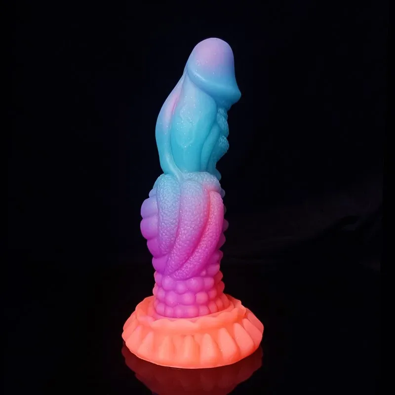 8.5 Inch Glow in the Dark Dragon Knot Dildo Real Feeling Exotic Sex Toy 2 8.5 Inch Glow in the Dark Dragon Knot Dildo Real Feeling Exotic Sex Toy 2