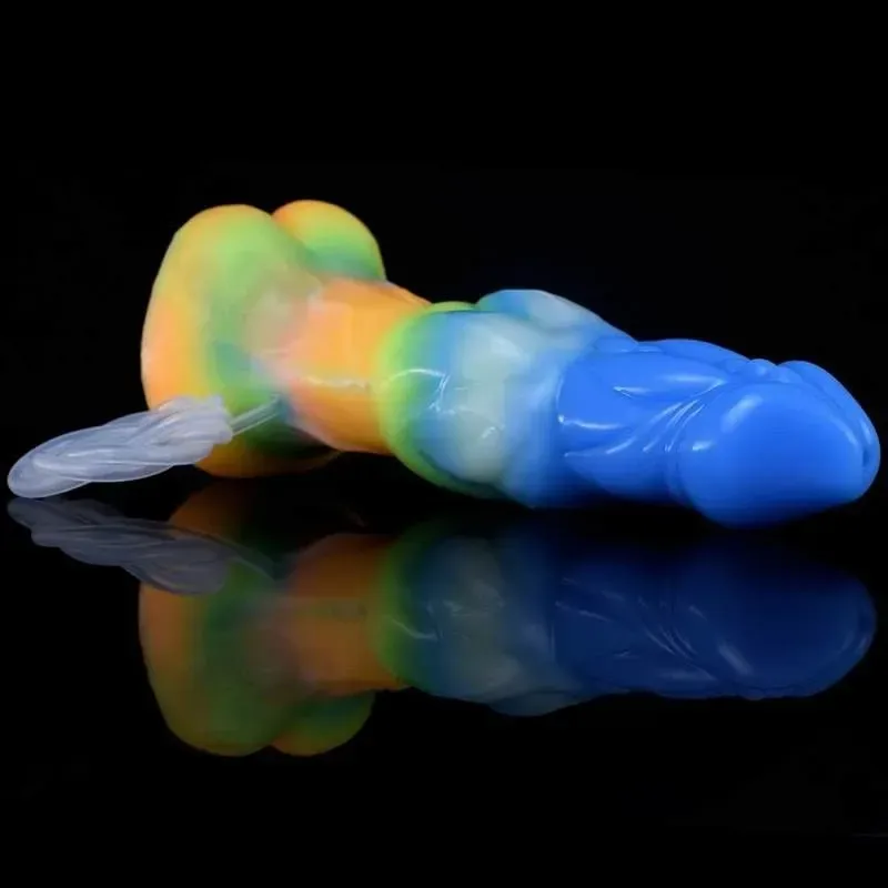 9 Inch Multi-Color Luminous Ejaculating Vibrating Alien Dildo 6 9 Inch Multi-Color Luminous Ejaculating Vibrating Alien Dildo 6