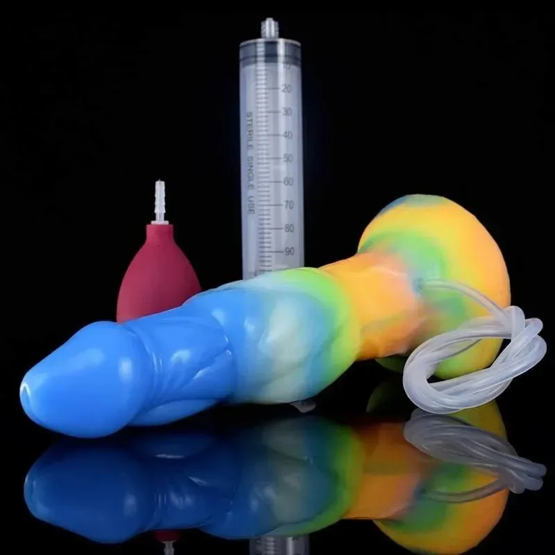 9 Inch Multi-Color Luminous Ejaculating Vibrating Alien Dildo 4 9 Inch Multi-Color Luminous Ejaculating Vibrating Alien Dildo 4