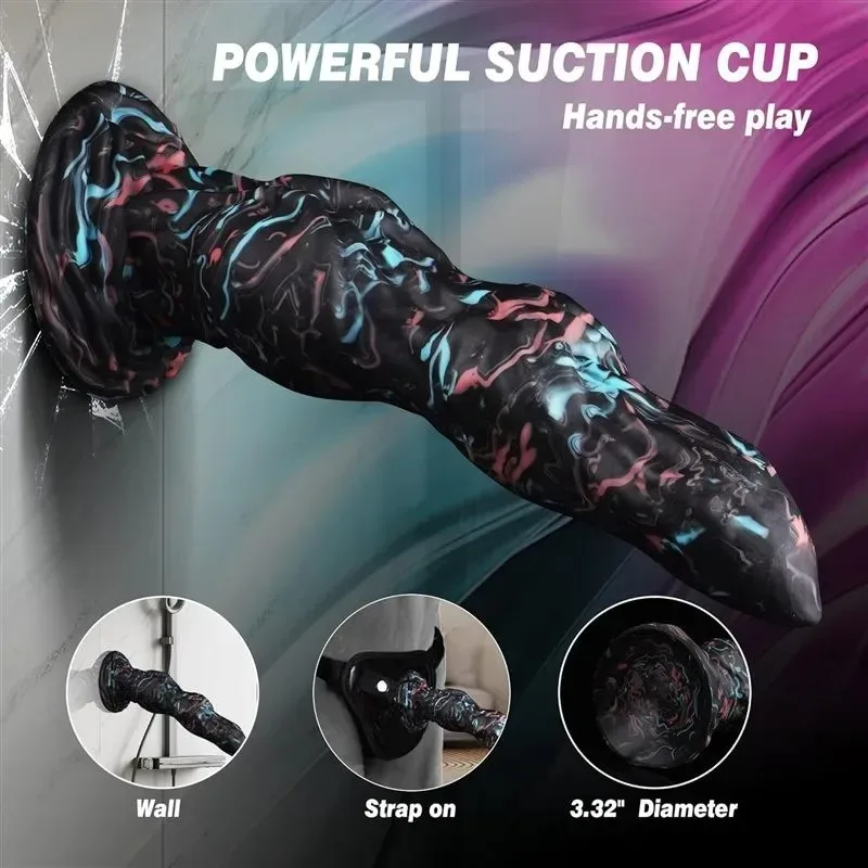 9.5 Inch Double Knots Dildo Tapered Tip Monster Alien Sex Toy 5 9.5 Inch Double Knots Dildo Tapered Tip Monster Alien Sex Toy 5