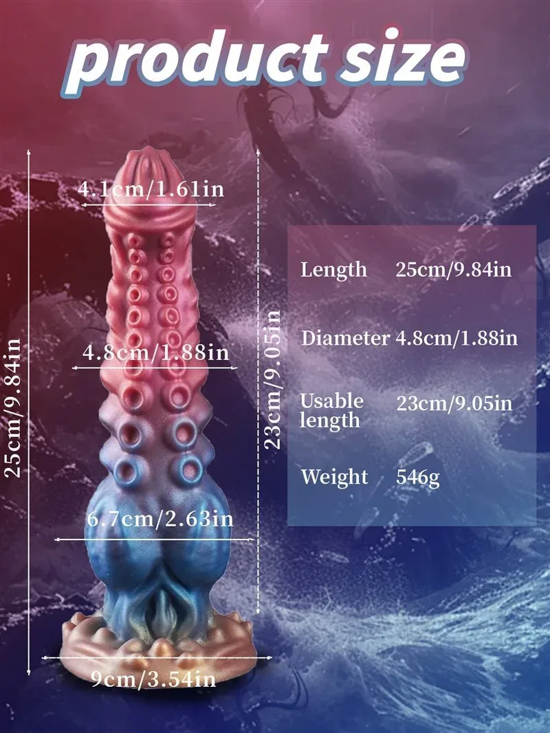 9.5 Inch Fantasy Tentacle Knot Dildo Unique Design Octopus Sex Toy 1 9.5 Inch Fantasy Tentacle Knot Dildo Unique Design Octopus Sex Toy 1