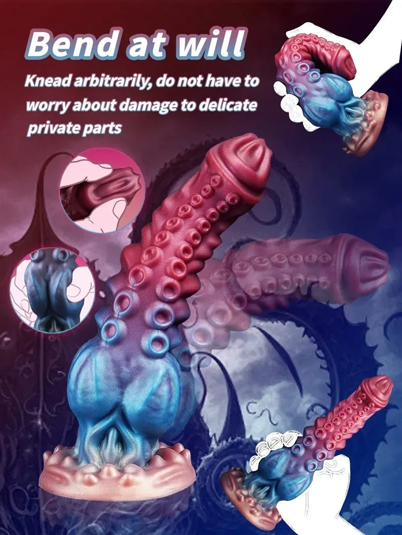 9.5 Inch Fantasy Tentacle Knot Dildo Unique Design Octopus Sex Toy 5 9.5 Inch Fantasy Tentacle Knot Dildo Unique Design Octopus Sex Toy 5