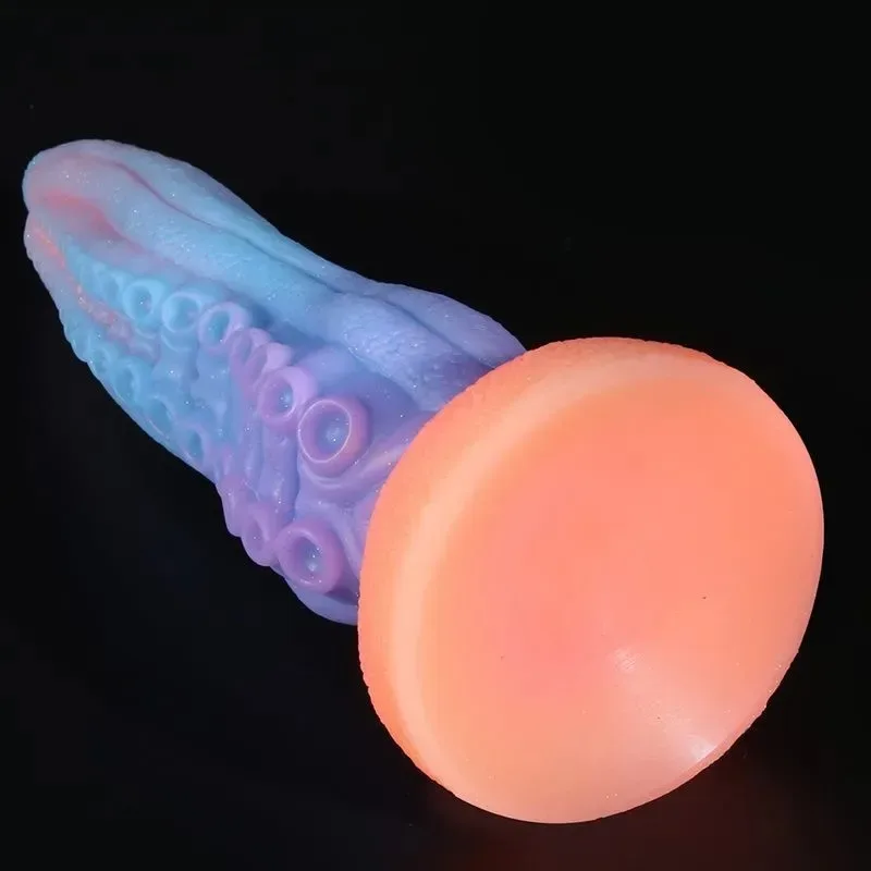9.5 Inch Glow In The Dark Octopus Tentacle Dildo Anal Plug 5 9.5 Inch Glow In The Dark Octopus Tentacle Dildo Anal Plug 5