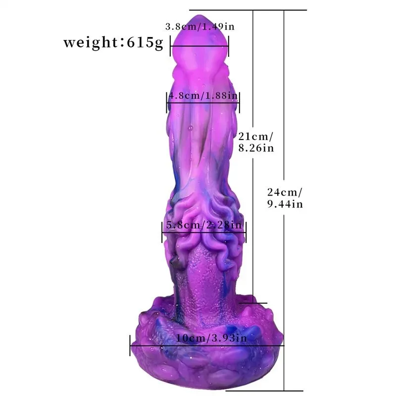 9.5 Inch Thrusting Vibrating Fantasy Monster Knot Dildo 1 9.5 Inch Thrusting Vibrating Fantasy Monster Knot Dildo 1