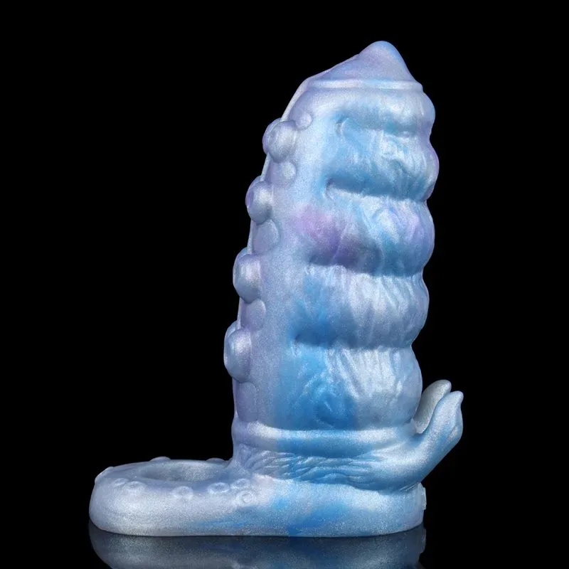 5.6 IN Blue Alien Penis Sleeve Soft Silicone Cock Sheath 2 5.6 IN Blue Alien Penis Sleeve Soft Silicone Cock Sheath 2
