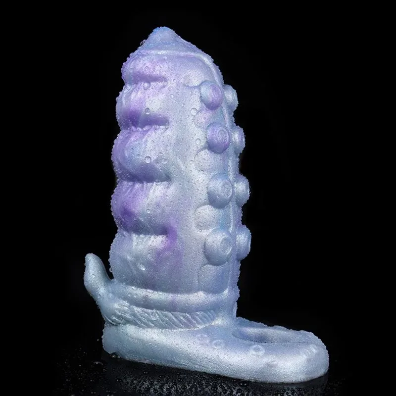 5.6 IN Blue Alien Penis Sleeve Soft Silicone Cock Sheath 3 5.6 IN Blue Alien Penis Sleeve Soft Silicone Cock Sheath 3