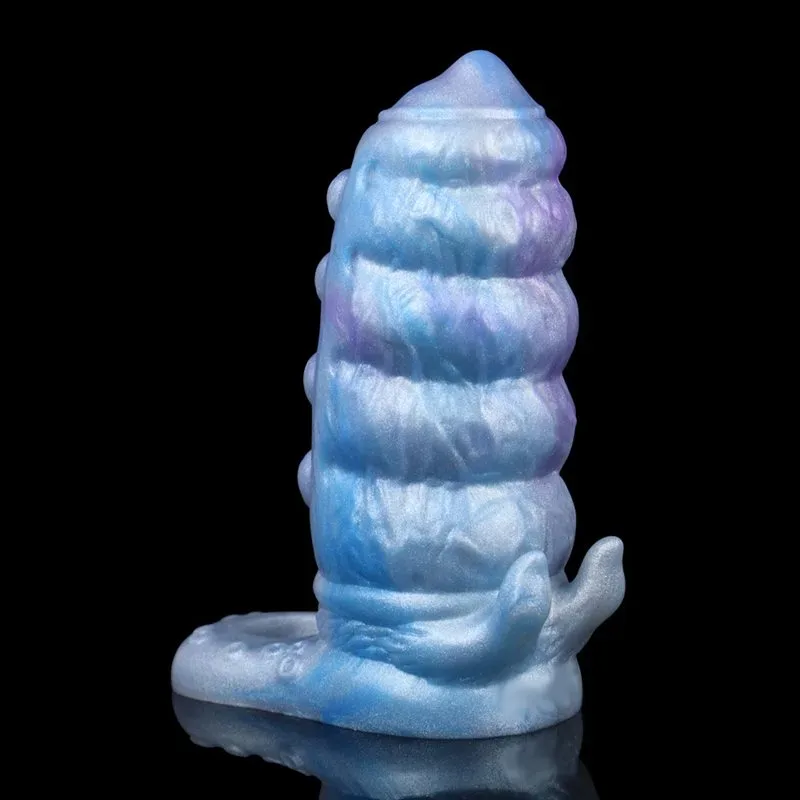 5.6 IN Blue Alien Penis Sleeve Soft Silicone Cock Sheath 4 5.6 IN Blue Alien Penis Sleeve Soft Silicone Cock Sheath 4