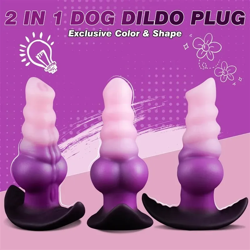 5.3/6.3/7.3 Inch Big Knot Anal Dildo Wearable Fantasy Butt Plug 4 5.3/6.3/7.3 Inch Big Knot Anal Dildo Wearable Fantasy Butt Plug 4